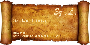 Szitás Lívia névjegykártya
